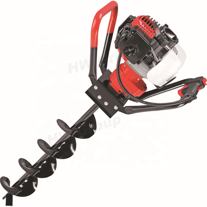 manual gasoline ground hole earth auger machine