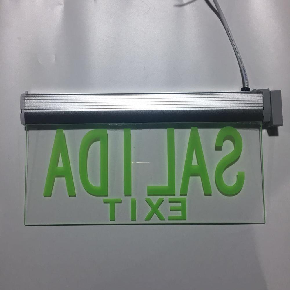 Wall mounted emergency light  led rechargeable emergency led sign light salida exit sign