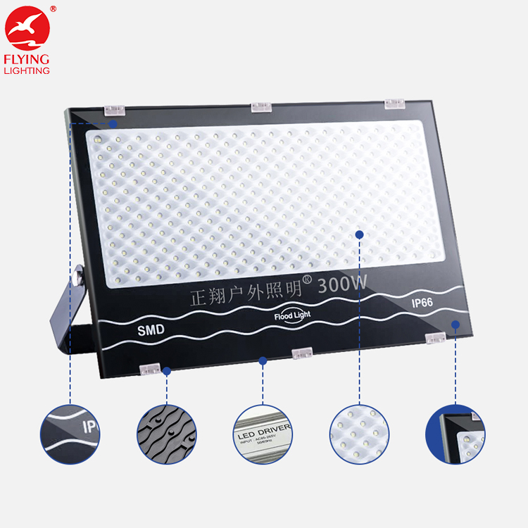 High lumen portable dimmable sport tennis court outdoor waterproof stadium led flood light