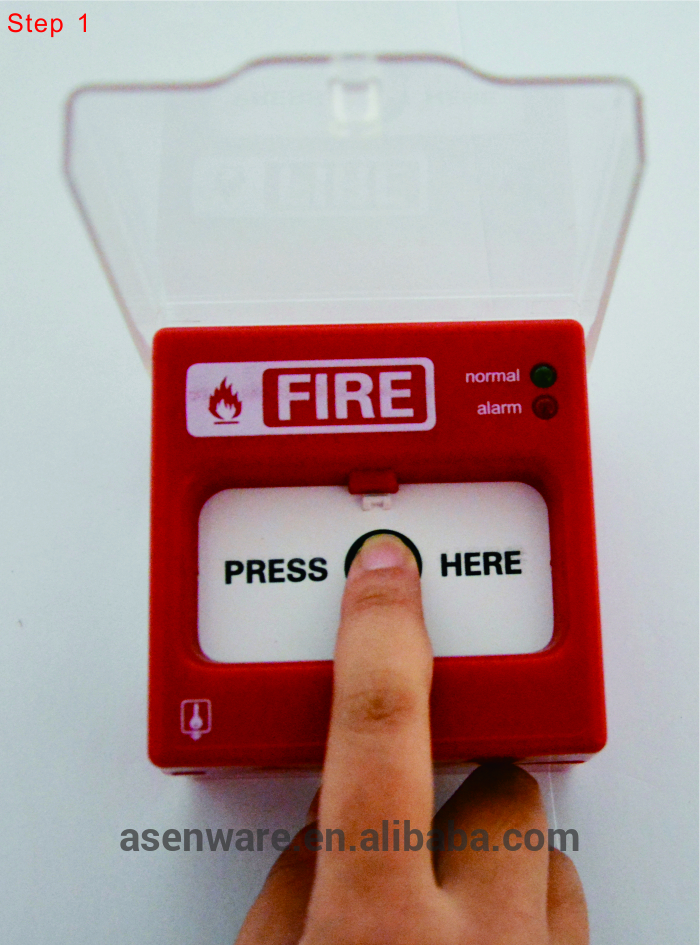 Emergency Fire Alarm Push Button with Resettable Key