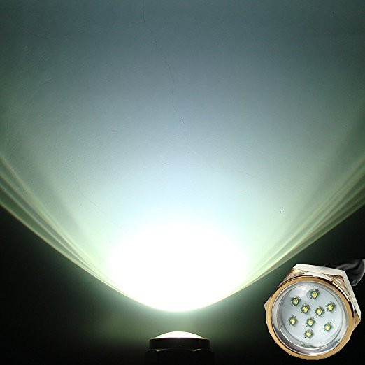 9LED 27W Led Multi-color RGB Boat Drain Plug Underwater Light IP68