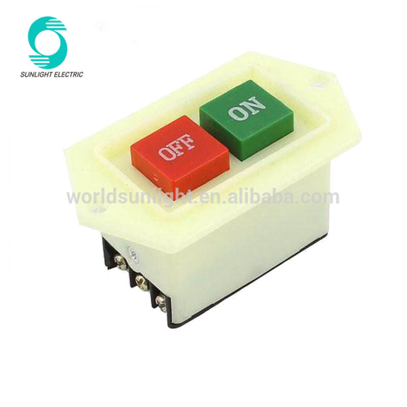 XLC3-5 AC 380V/220V 5A 3PST 2 two Position ON-OFF Locking Start buttonElectromagnetic Switch for drill and Meat grinder