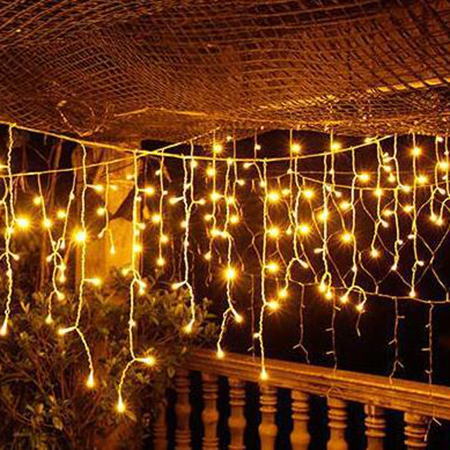 LED Warm White Lights Curtain String Fairy Lamp for Home Balcony Holiday Festivals Wedding Party Decorations Christmas light