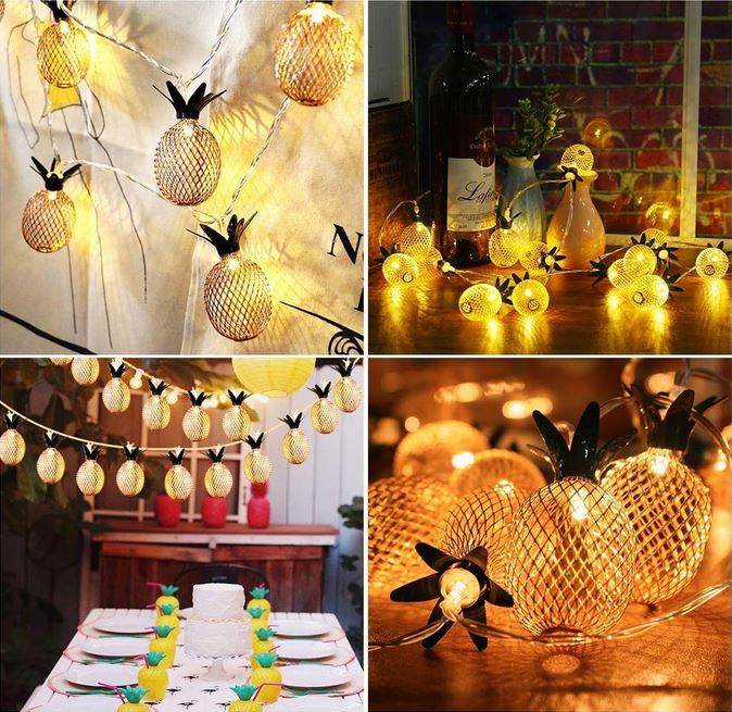 Solar Pineapple String LED Festival Lights