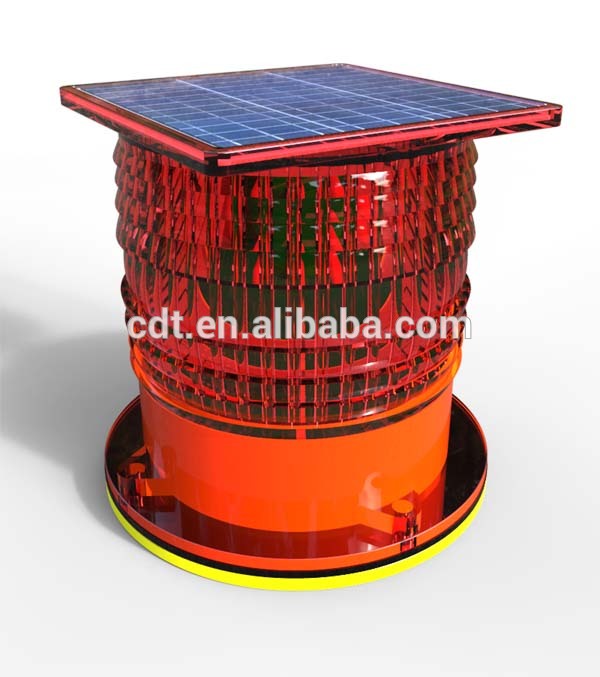 Newest solar powered low obstruction intensity type B light LED lamp obstruction light for warning