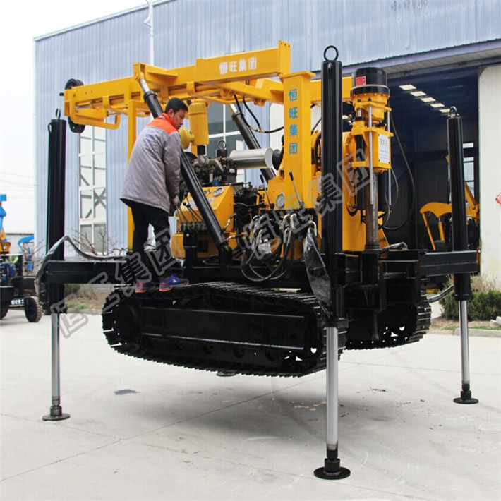 Factory supply top drive head portable crawler water well drilling rig