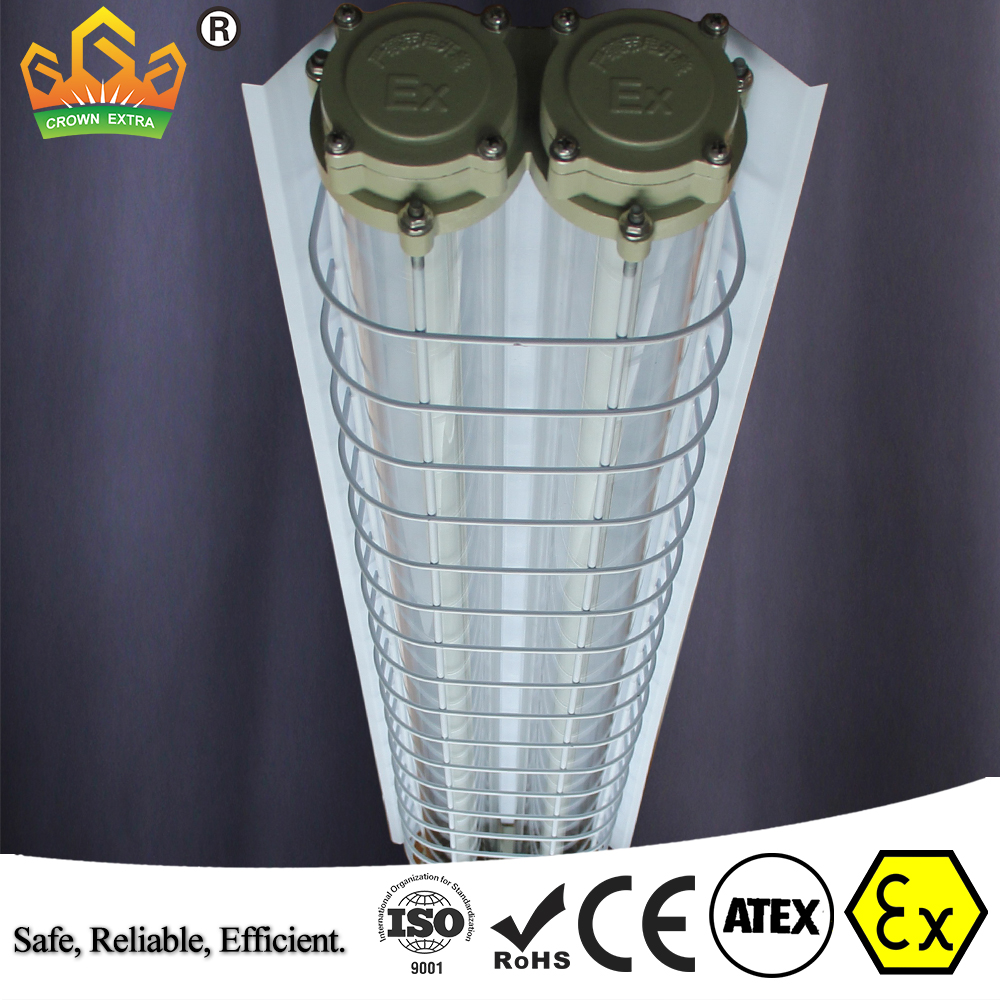 explosion proof fluorescent lighting fixture 2X36W