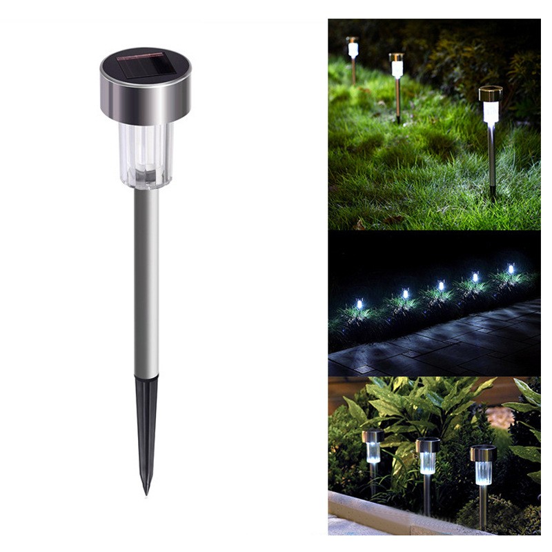 Outdoor Stainless Steel Solar Power white  Color LED Garden Landscape Path Pathway Lights Lawn Lamp Solar Panel Light