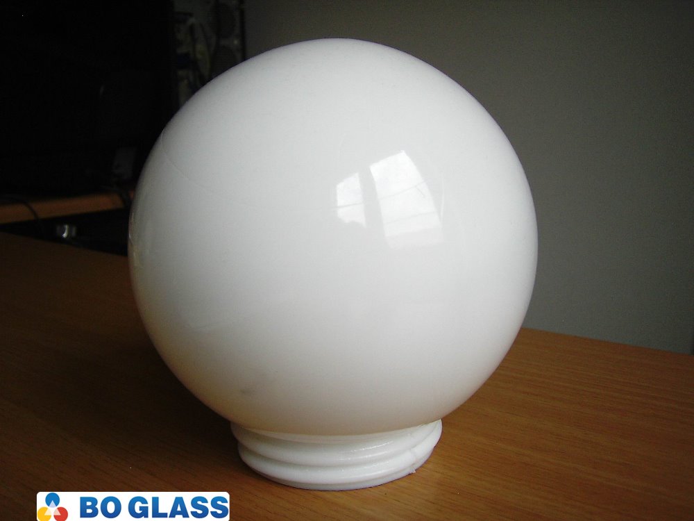 opal white shiny glass ball shade with screw