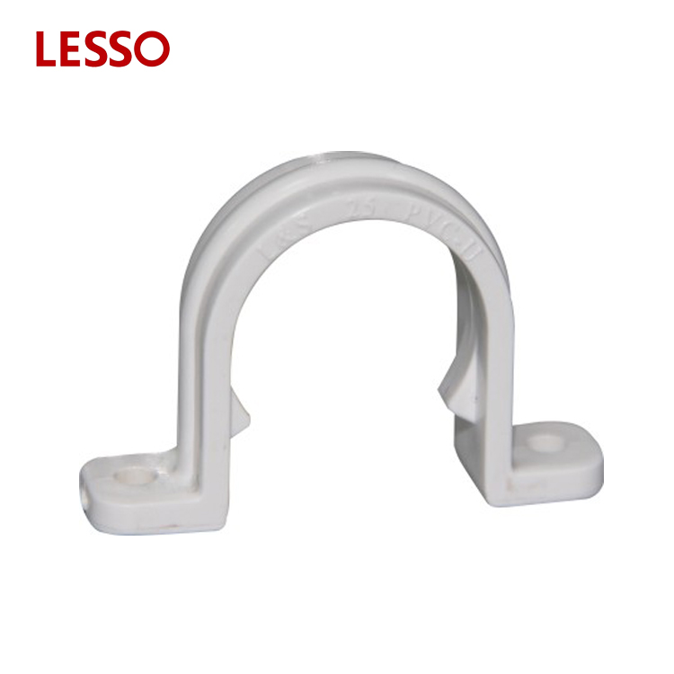 LESSO pvc pipe fitting saddle clamp pvc pipe fitting saddle clamp