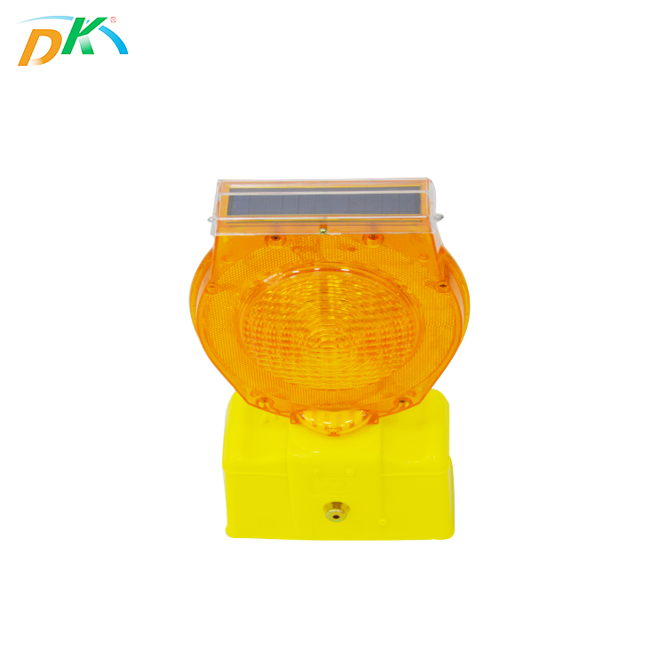 Led solar powered road barricade high brightness  warning flashing light