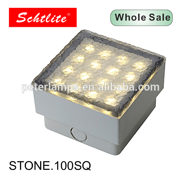 STONE High quality CE 15x10cm 2W PC outdoor LED brick paver light