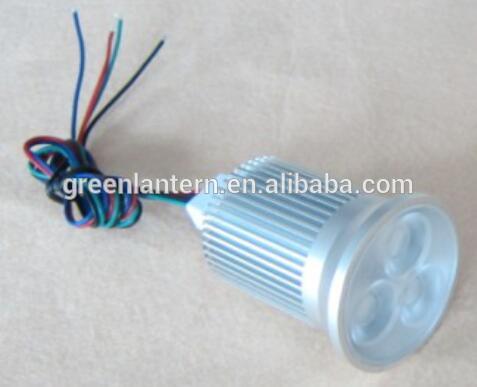 DMX 512 3in1 4wire rgb 9w rgb spotlights MR16 DC12V low voltage spot light