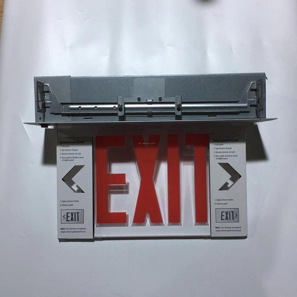 2019 Newest led edge lit exit sign light safety fire emergency light