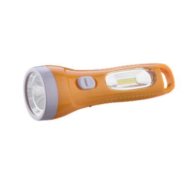 1200mah lithium battery led rechargeable flashlight torch with cob side light