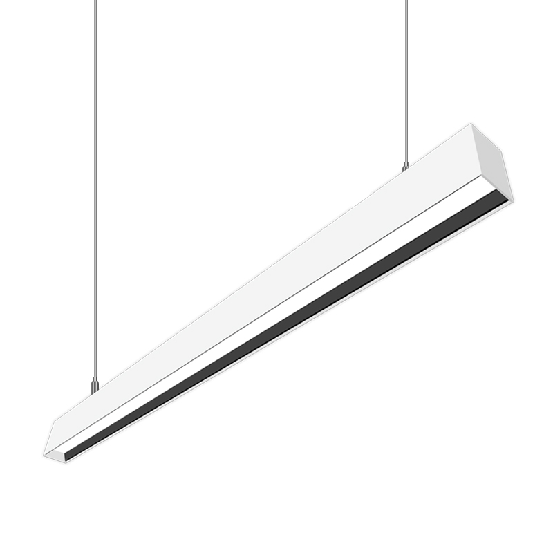 2019 2ft 4ft dimmable pendant luminaire white frame suspension led linear light fixture