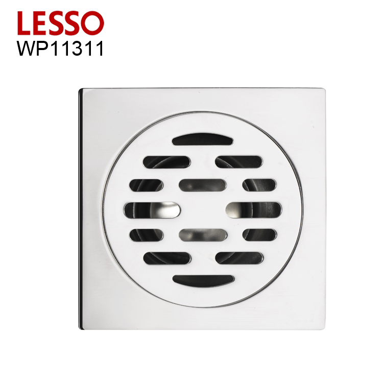 LESSO WP11311 chrome polished sanitary anti-odor shower 202 stainless steel channel floor drain