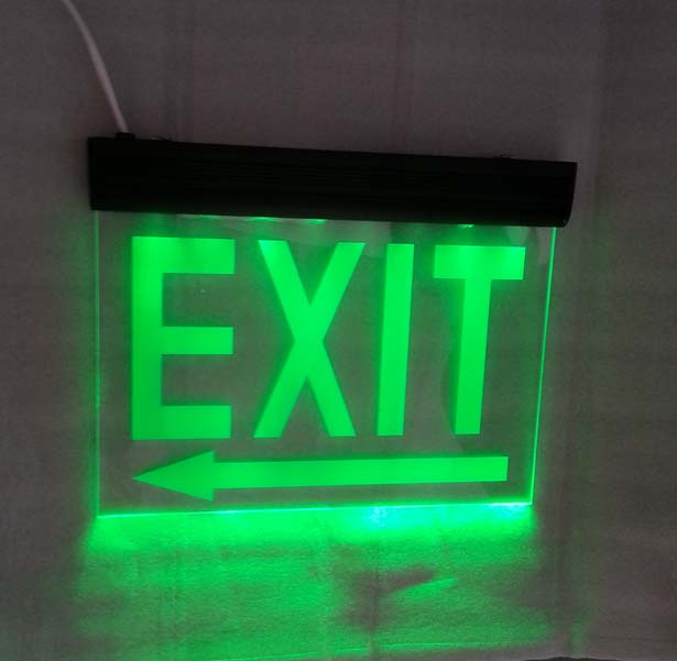 Acrylic Plate Green LED Indicates Charging Emergency Exit Light