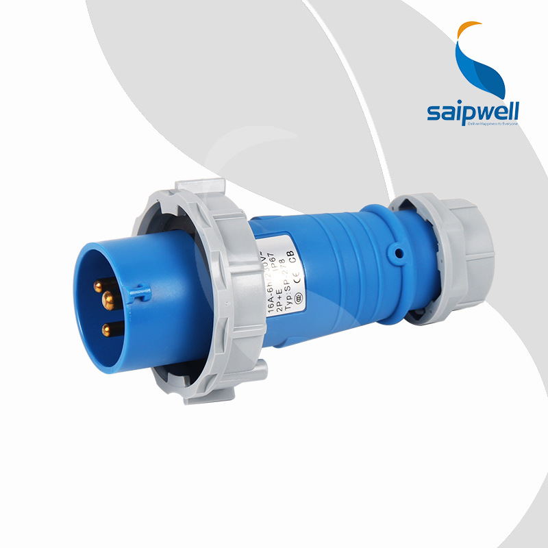 SAIPWELL Y IP67 CE  High End Type Industrial Waterproof SP-3400 3P 125A Plug And Sockets