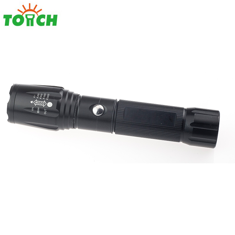 T6 power zoom led torch light for camping