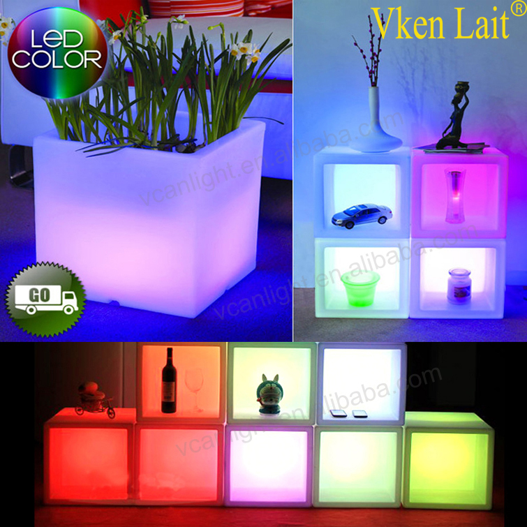 Glowing decoration led light marble wine cooler with remote control