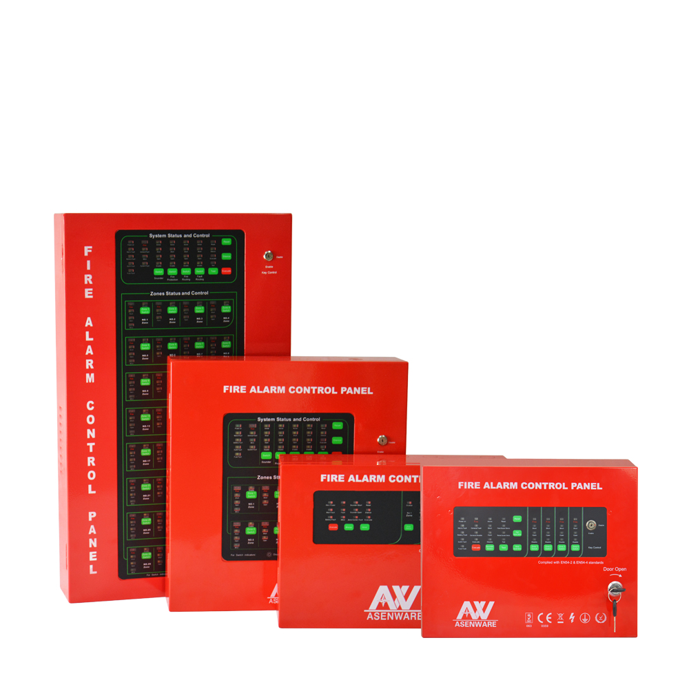 Conventional fire alarm smoke and heat detector systems control panel