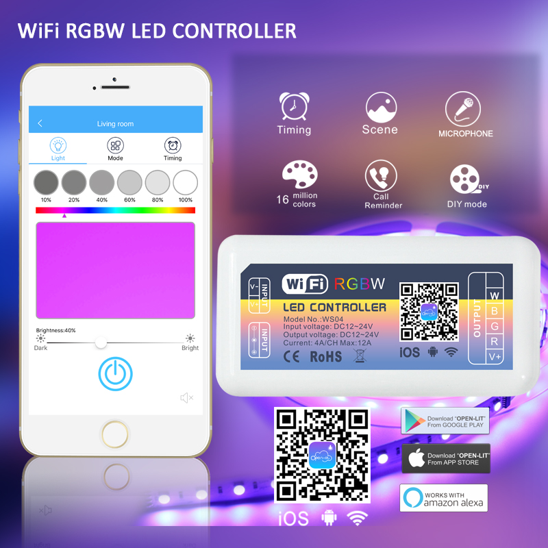 2018 hot product Wifi Single Color LED Controller with RF Remote