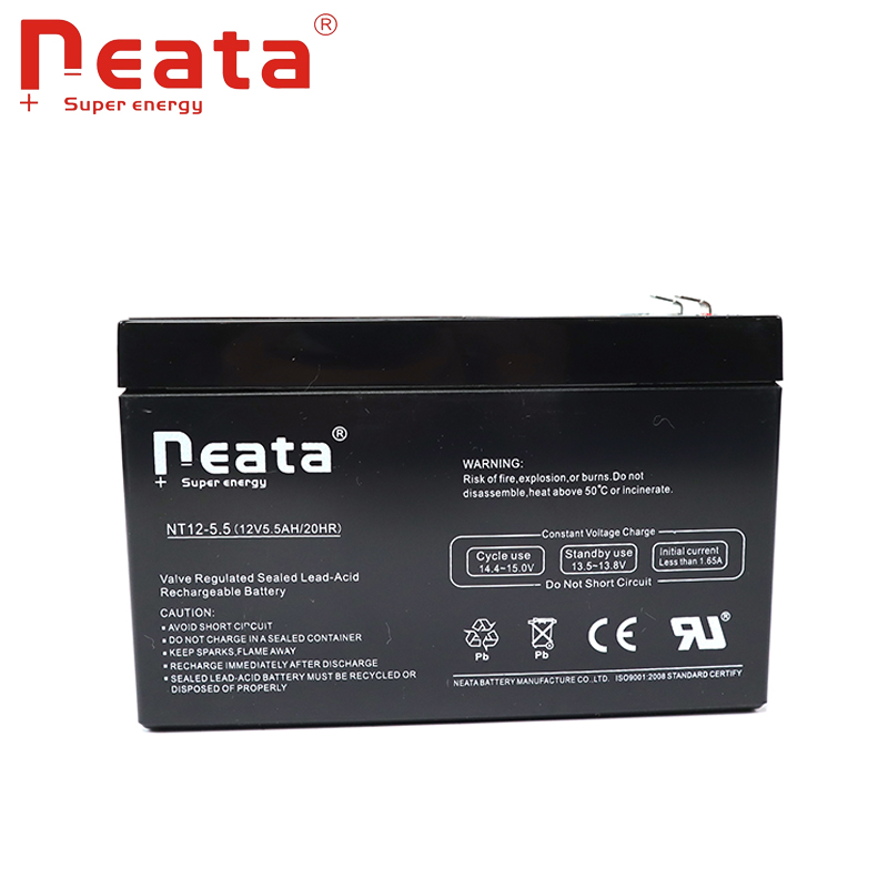 Long life rechargeable 12V5.5ah sealed lead acid  battery in solar storage battery