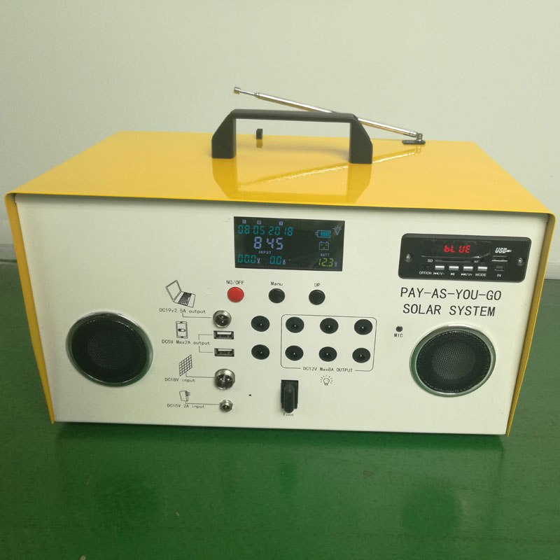 60W USB charging radio portable solar power energy system for homelight music
