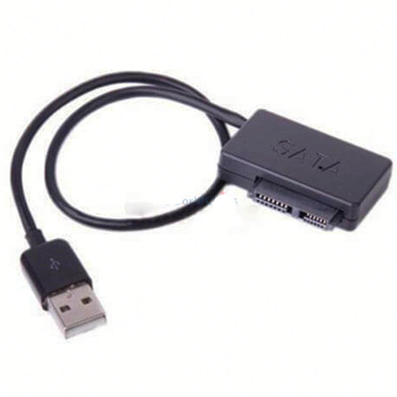 USB 2.0 to 7+6 13Pin Slimline SATA Laptop CD/DVD Rom Optical Adapter Cable