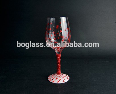 Christmas reindeer wine glass cup of happiness gift glass goblet