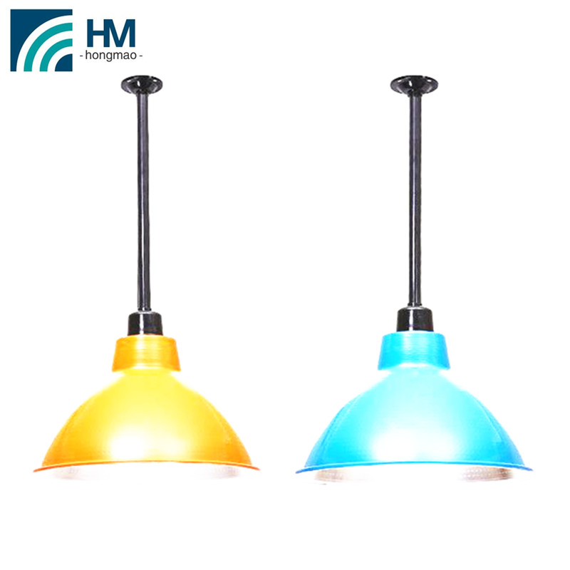 wholesale hot selling 12'' aluminum lampshade with black red white silver green blue yellow color