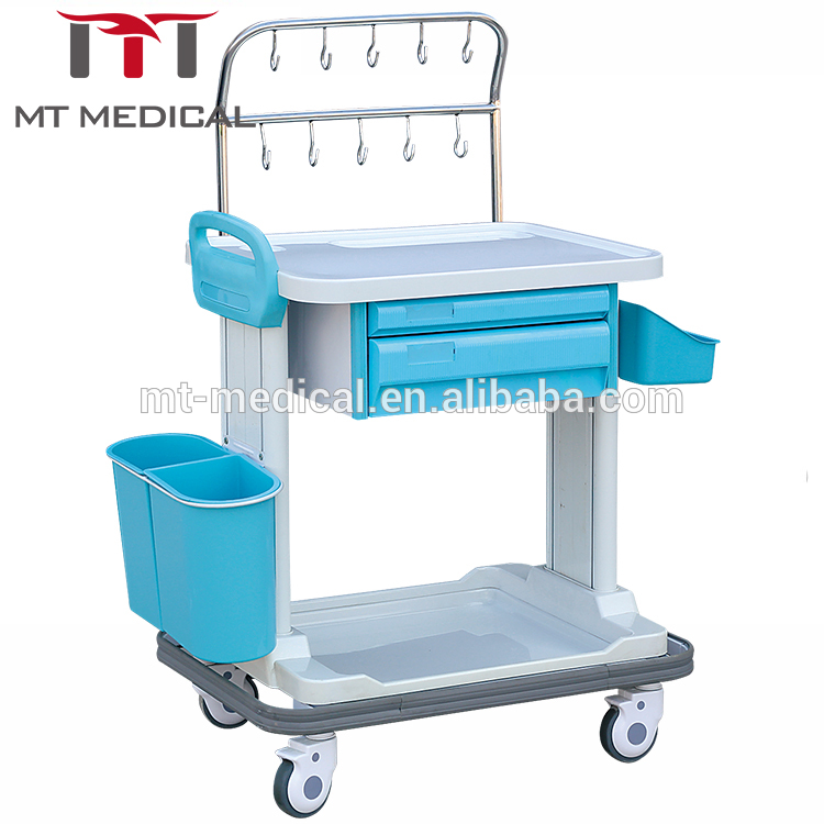 Hot sales mobile ABS medical equipment IV medicine treatment crash trolley cart hospital furniture