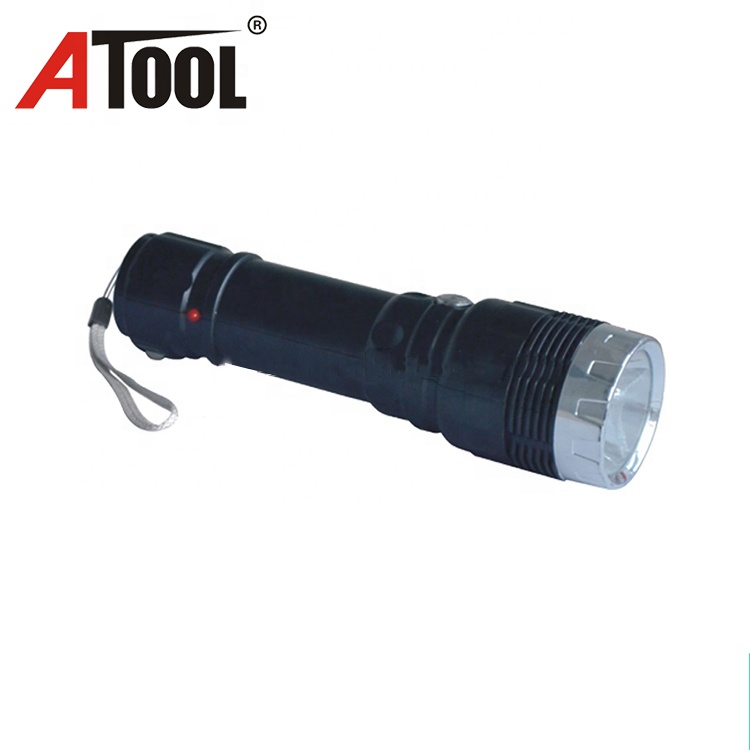 High power rechargeable plastic bright led torch flashlight