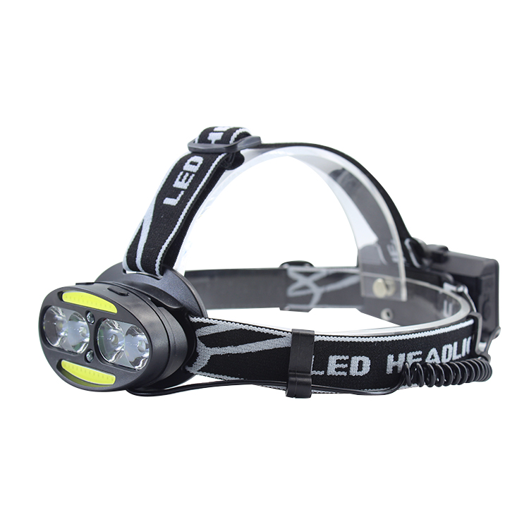 Plastic Most Powerful Headlight Brightness 1000Lumen Multifunction USB Rechargeable Led COB Headlamp With Red Light