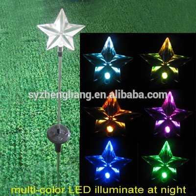 Hot sale plastic solar stick light with lily flower in garden lights