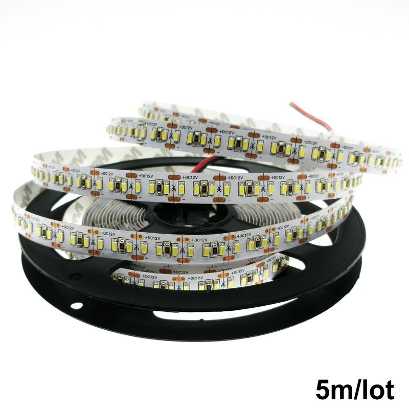 LED Tape Light 3014 DC12V Cool White LED Strips 204leds/m Flexible Led Strip Pack of 5m