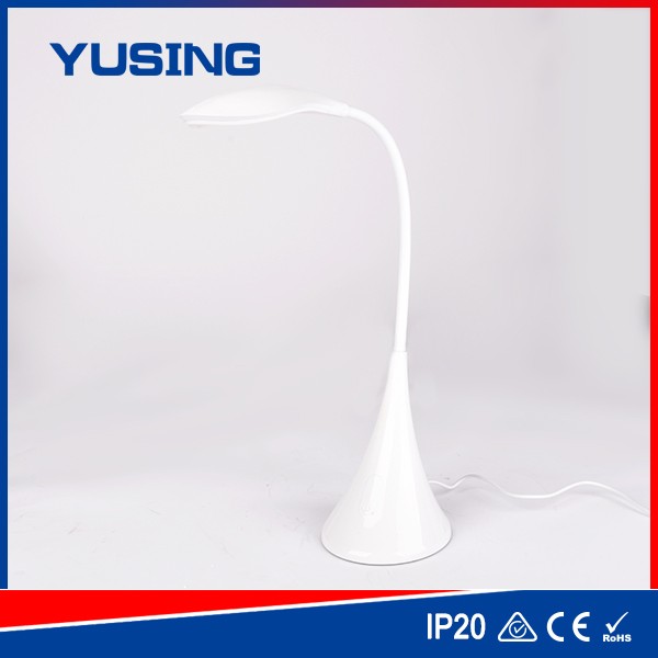 ABS White Body Flexible Desk Lamp Table Parts Dimmable 5W Desk Lamp LED