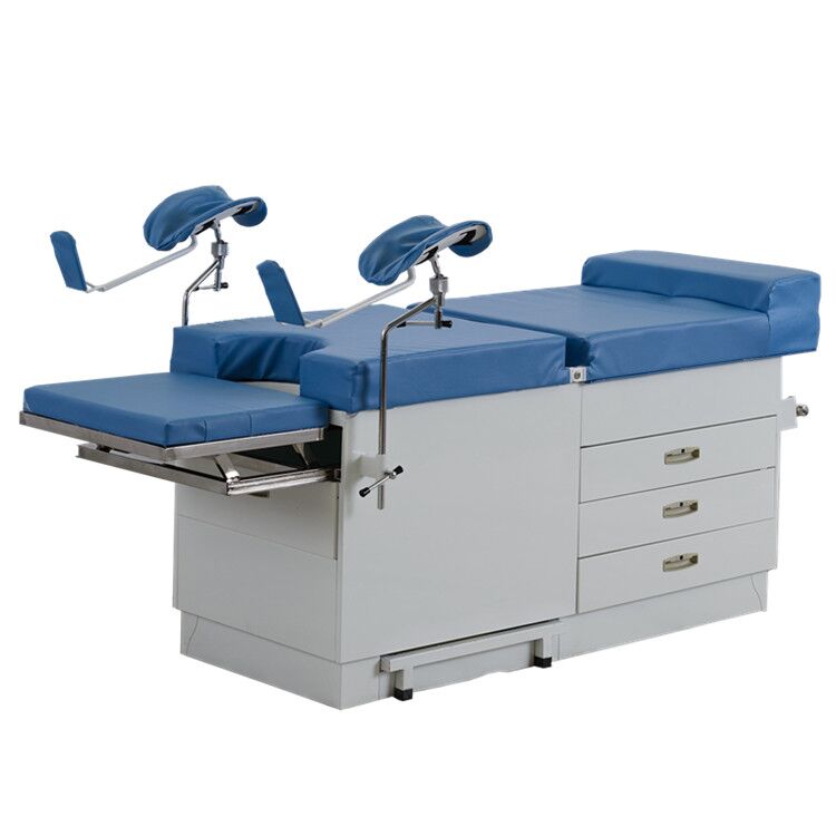 Manual gynecology exam table couch with drawers