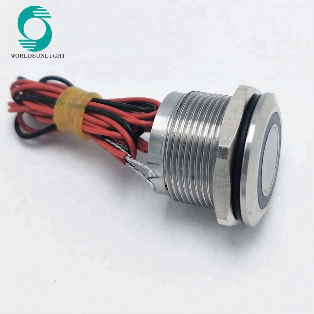 High Quality waterproof ip68 5V Led 12Mm Illuminated Piezo Switches