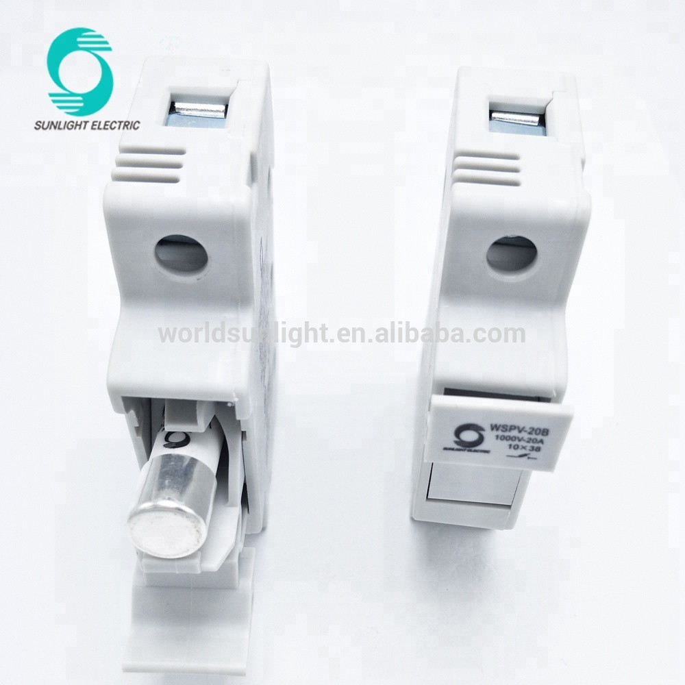 CE 10*38mm dc 1A,2A,3A,4A,5A,6A,8A,10A,12A,15A,20A,25A,32A PV solar dc 1000V fuse with fuse holder box