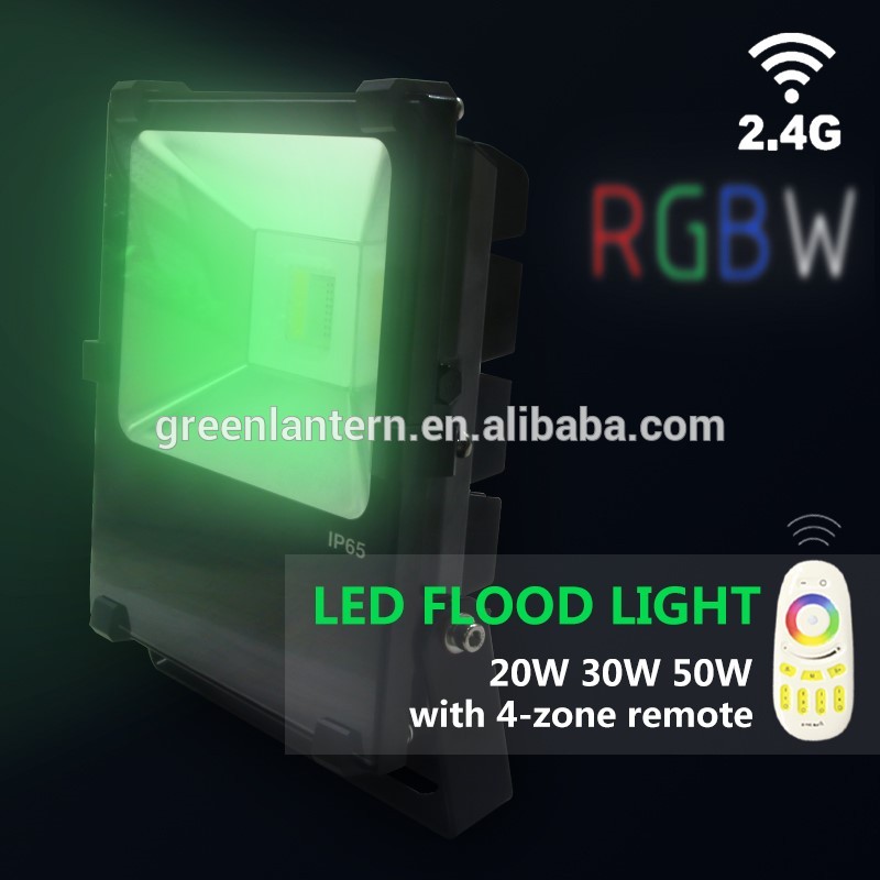 10W IP65 Waterproof Outdoor 2.4G RGB Remote Control LED Floodlight