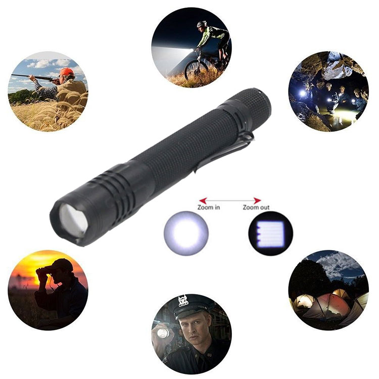 Ultra Bright Handheld Searchlight Zoomable LED Flashlight Torch Lamp