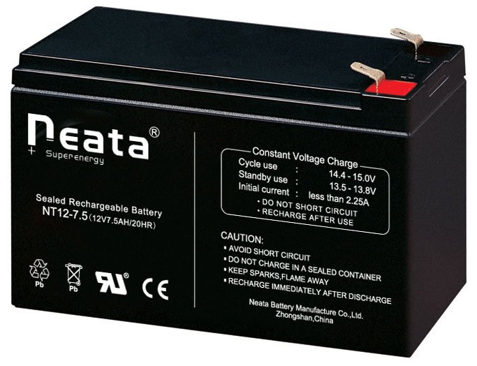 High quality rechargeable lead acid battery 12v 7.5ah use for solar power system