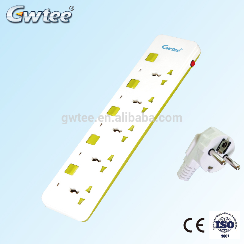 newest safety shutter universal surge protection electric power strip socket