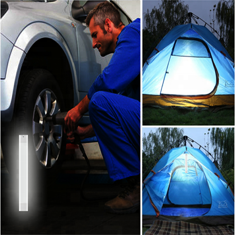 car traffic warn portable flash power bank USB light, red white dual color rechargeable camp hiking bike bicycle led tube light