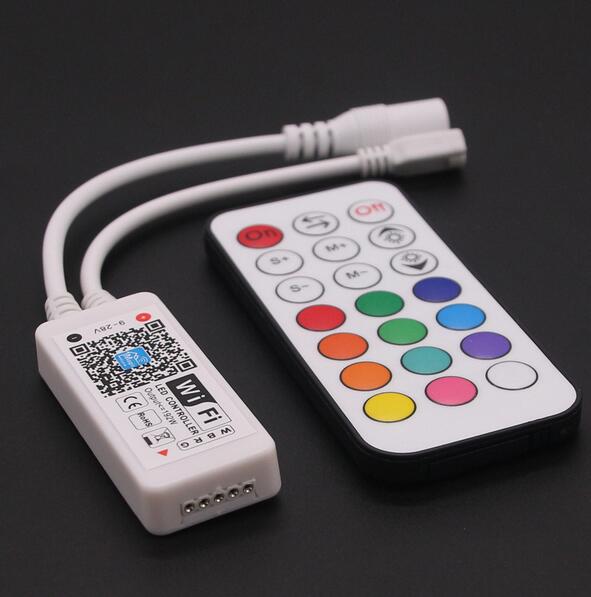 DC9-28V RF 21Key Remote Control WIFI RGBW LED Controller
