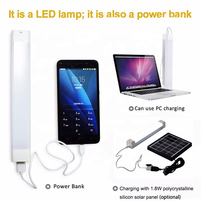 Amazon Hot Sale Lamp Energy Saving IP65 Waterproof 2835 Led Tube DC5V 1800mAh Portable Lanyard Led light Fixtures