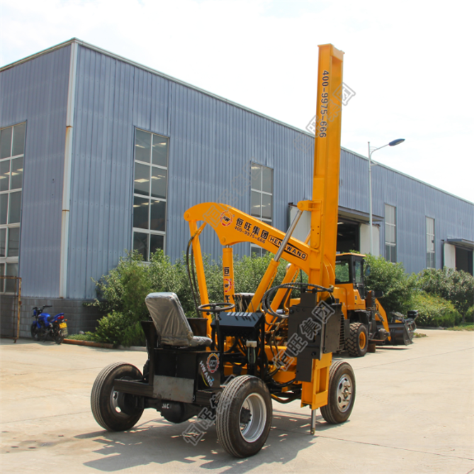 Road Guarhighway pile driver construction pile drilling machine hydraulic small pile driving machine