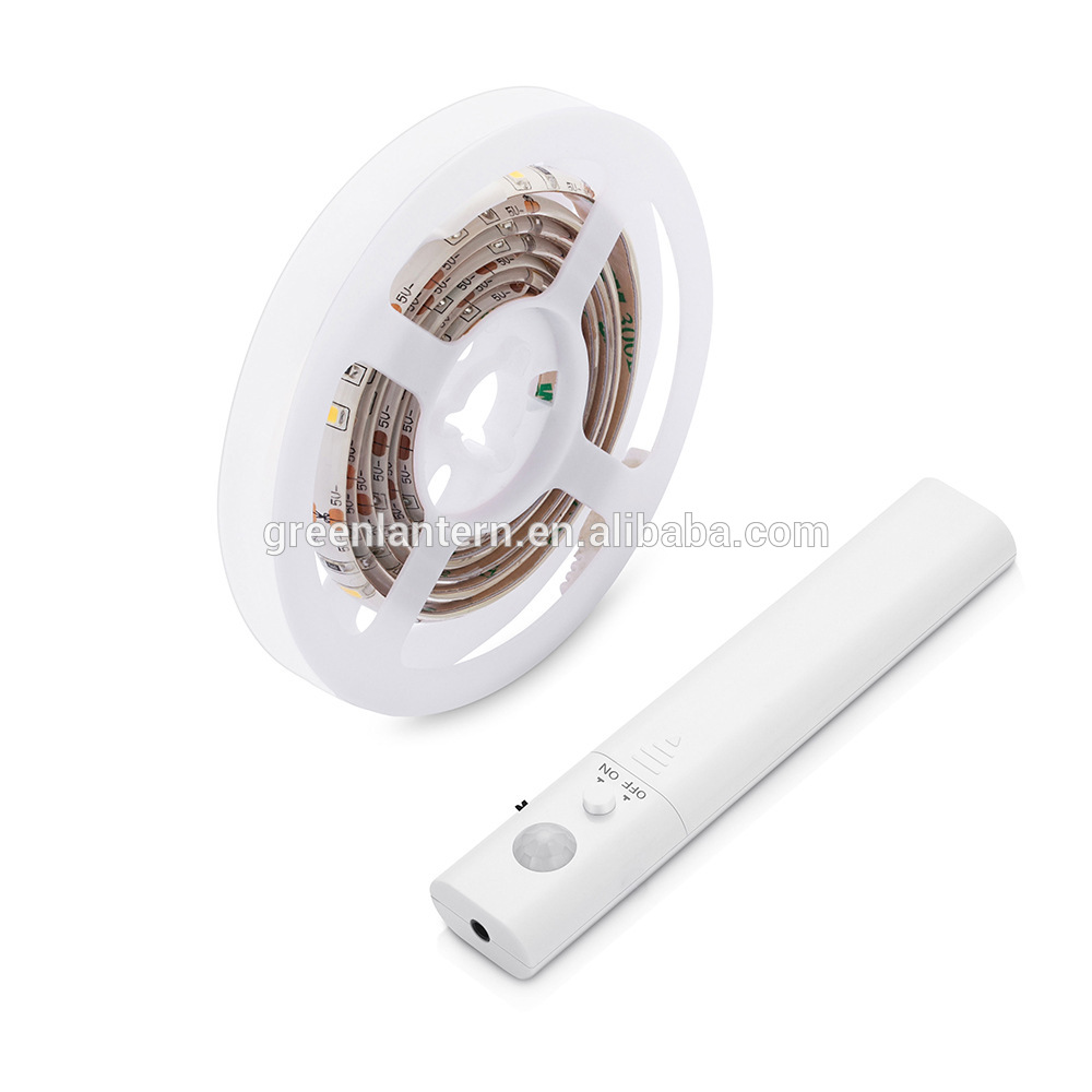 4AAA 2835 PIR sensor led battery powered closet LED strip lighting under bed lighting motion sensor